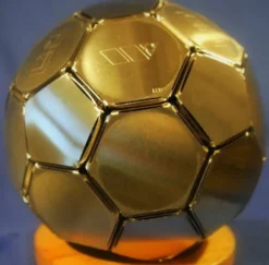 Casa Padrino Luxus Messing Fußball Gold Ø 27 cm - Luxus Deko Accessoires