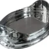 Casa Padrino Luxus Messing Horsebit Serviertablett Oval Silber 47 x 30 x H. 15 cm - Luxus Accessoires Horse Bit