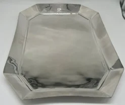 Casa Padrino Luxus Messing Serviertablett Silber 46 cm - Gastronomie Accessoires