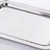 Casa Padrino Luxus Messing Serviertablett Silber 64 x 38 x H. 3 cm - Gastronomie Accessoires