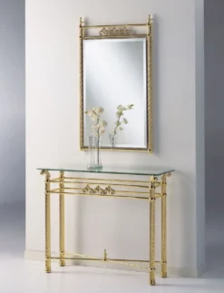 Casa Padrino Luxus Messing Spiegel 64 x H. 106 cm - Rechteckiger Messing Wandspiegel - Garderoben Spiegel - Luxus Möbel - Hotel Möbel - Luxus Qualität - Made in Italy