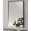 Casa Padrino Luxus Messing Spiegel Silber H. 100 cm - Made in Italy