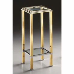 Casa Padrino Luxus Messing Säule Gold / Silber H. 84 cm - Made in Italy