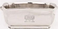 Casa Padrino Luxus Messing Weinkühler Silber 34 x 18,5 x H. 14,5 cm - Hotel & Restaurant Accessoires