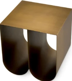 Casa Padrino Luxus Metall Beistelltisch Messing 50 cm