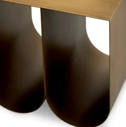 Casa Padrino Luxus Metall Beistelltisch Messing 50 cm