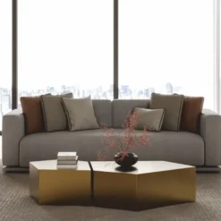 Casa Padrino Luxus Metall Couchtisch Set Messing - Hotel & Wohnzimmer Möbel