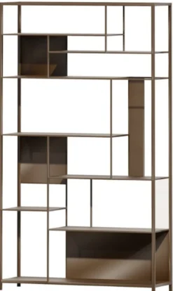 Casa Padrino Luxus Metall Regalschrank Braun 118 cm