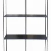 Casa Padrino Luxus Metall Regalschrank Schwarz 80 x 40 x H. 200 cm - Wohnzimmerschrank - Bücherschrank - Luxus Möbel