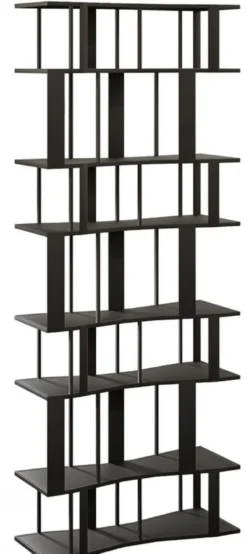 Casa Padrino Luxus Metall Regalschrank Schwarz 80 cm