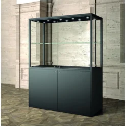 Casa Padrino Luxus Museumsvitrine 160 x 60 cm H. 200 cm mit LED - Ladeneinrichtung - Boutique Möbel - Made in Italy
