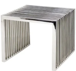 Casa Padrino Luxus Nachttisch 5 Stars Chrom 65 x 61 x 54 cm - Exklusive Nachtkonsole aus Edelstahl