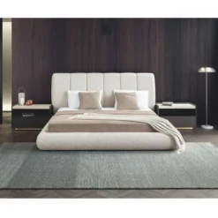 Casa Padrino Luxus Nachttisch Dunkelbraun / Creme / Messing - Schlafzimmer & Hotel Möbel