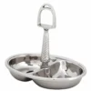 Casa Padrino Luxus Nussschale / Servierschale mit Tragegriff Silber H. 20 cm - Gastronomie Accessoires