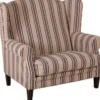 Casa Padrino Luxus Ohrensessel 1 1/2 Sitzer in Creme mit Streifenmuster, Breite 122 cm, Höhe 90 cm