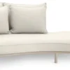 Casa Padrino Luxus Outdoor Garten Sofa Linke Seite Weißgrau / Sandfarben 220 cm - Luxus Garten Möbel