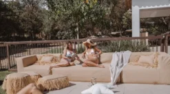 Casa Padrino Luxus Outdoor Garten Sofa Beige 450 cm