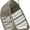 Casa Padrino Luxus Outdoor Hängesessel Antik Grau / Weiß 66 x 63 x H. 113 cm - Wetterbeständiger Garten & Terrassen Hängesessel - Garten & Terrassen Möbel - Luxus Qualität