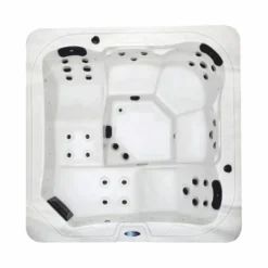 Casa Padrino Luxus Outdoor Jacuzzi Weiß / Schwarz 201 cm - Garten Whirlpool