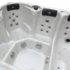 Casa Padrino Luxus Outdoor Jacuzzi Weiß / Schwarz 320 cm - Garten Whirlpool