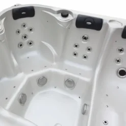Casa Padrino Luxus Outdoor Jacuzzi Weiß / Schwarz 320 cm - Garten Whirlpool