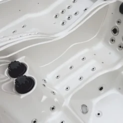 Casa Padrino Luxus Outdoor Jacuzzi Weiß / Schwarz 320 cm - Garten Whirlpool