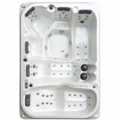 Casa Padrino Luxus Outdoor Jacuzzi Weiß / Schwarz 320 cm - Garten Whirlpool
