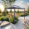Casa Padrino Luxus Pavillon Grau 300 x H. 260 cm - Garten & Terrassen Möbel
