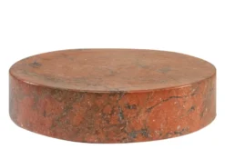Casa Padrino Luxus Pflanzgefäß Ø 46 x H. 70 cm - Großes rundes Pflanzgefäß und Bodenvase Caliza aus hochwertigem Java Rosso Marmor - Luxus Deko Accessoires