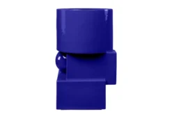 Casa Padrino Luxus Pflanzgefäß Blau 28 x 25 x H. 43,5 cm - Hohes Steingut Pflanzgefäß im Cobalt Blue Finish - Luxus Deko Accessoires