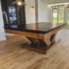 Casa Padrino Luxus Pool Billardtisch / Esstisch 8ft Braun / Schwarz / Grün