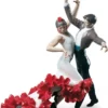 Casa Padrino Luxus Porzellan Skulptur Flamenco Tänzer Mehrfarbig 38 x H. 44 cm - Handgefertigte Luxus Dekoration