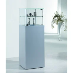 Casa Padrino Luxus Präsentationsvitrine 45 x 45 cm H. 135 cm - Ladeneinrichtung - Boutique Möbel - Made in Italy