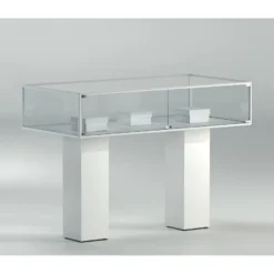 Casa Padrino Luxus Präsentationsvitrine 159 x 78 cm H. 106 cm - Ladeneinrichtung - Boutique Möbel - Made in Italy