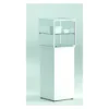 Casa Padrino Luxus Präsentationsvitrine 43 x 43 cm H. 135 cm mit Holzsockel - Ladeneinrichtung - Boutique Möbel - Made in Italy