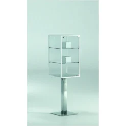 Casa Padrino Luxus Präsentationsvitrine 43 x 43 cm H. 157 cm - Ladeneinrichtung - Boutique Möbel - Made in Italy