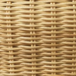 Casa Padrino Luxus Rattan Beistelltisch Naturfarben H. 46 cm - Luxus Möbel