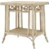 Casa Padrino Luxus Rattan Beistelltisch Naturfarben 75 x 55 x H. 77 cm - Luxus Wohnzimmer Möbel