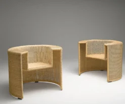 Casa Padrino Luxus Rattan Sessel Naturfarben - Made in Italy