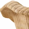 Casa Padrino Luxus Rattan Sessel Naturfarben / Creme - Rattan Wohnzimmer Möbel