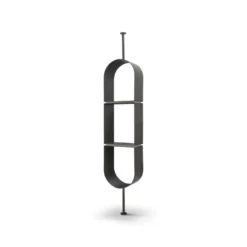 Casa Padrino Luxus Regal Grau 50 x 28 x H. cm - Regal mit Travertin - Moderne Wohnzimmer Möbel - Luxus Qualität