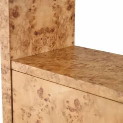 Casa Padrino Luxus Regalschrank mit 2 Schubladen Hellbraun / Antik Messing H. 210 cm