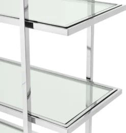 Casa Padrino Luxus Regalschrank Silber 120,5 x 40 x H. 253 cm - Luxus Möbel