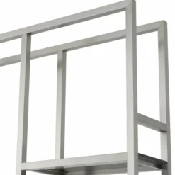Casa Padrino Luxus Regalschrank mit Glasregalen Silber / Schwarz / Grau H. 240,5 cm - Luxus Möbel