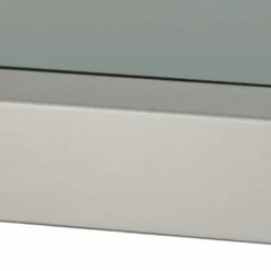 Casa Padrino Luxus Regalschrank mit Glasregalen Silber / Schwarz / Grau H. 240,5 cm - Luxus Möbel