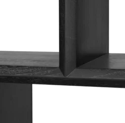 Casa Padrino Luxus Regalschrank / Wohnzimmerschrank Schwarz 100 x 40 x H. 230 cm - Wohnzimmermöbel