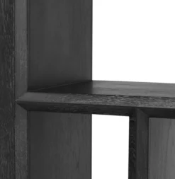 Casa Padrino Luxus Regalschrank / Wohnzimmerschrank Schwarz 100 x 40 x H. 230 cm - Wohnzimmermöbel