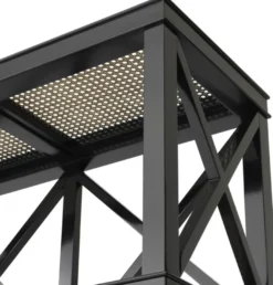 Casa Padrino Luxus Regalschrank im Barockstil Schwarz / Naturfarben 85 x 35 x H. 220 cm