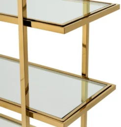 Casa Padrino Luxus Regalschrank Gold 120,5 x 40 x H. 253 cm - Luxus Möbel