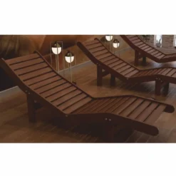 Casa Padrino Luxus Relax Liege Dunkelbraun / Weiß 164 cm - Poolliege - Saunaliege - Garten Möbel - Pool Möbel - Sauna Möbel - Made in Italy